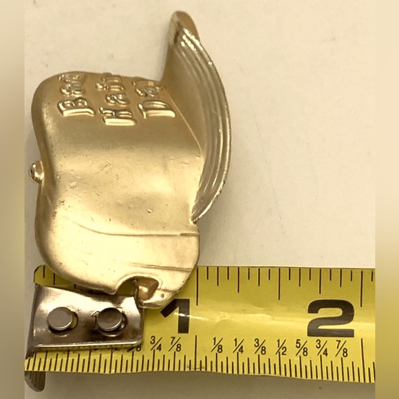 Signed AJC Fun Bad Hair Day Gold Tone Baseball Cap Hat Pin Brooch - Picture 5 of 7